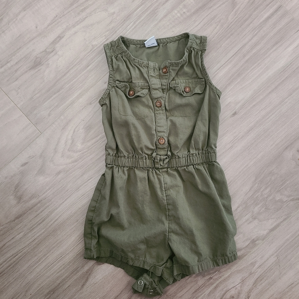 Baby Girls Olive Romper